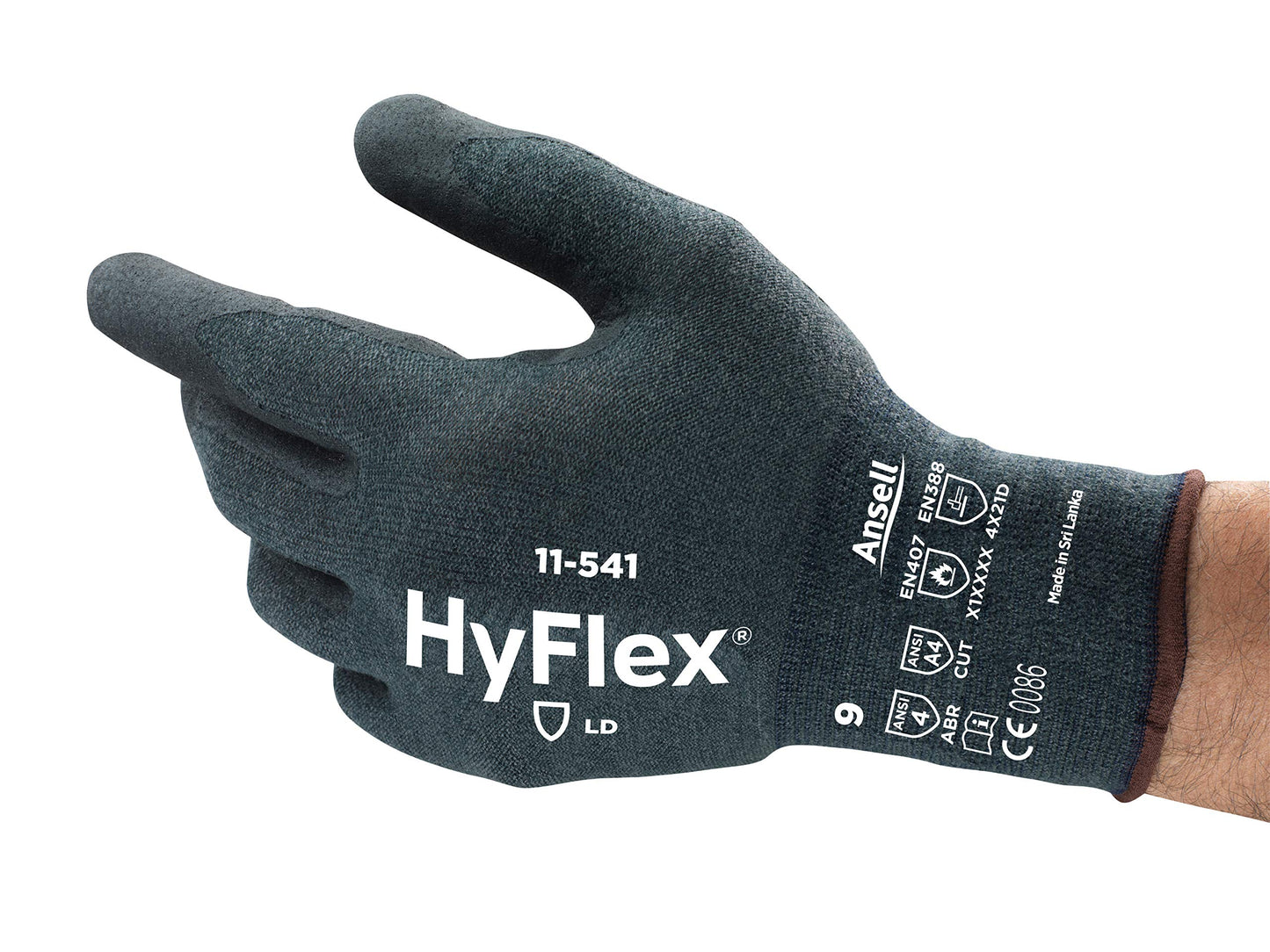 Ansell HyFlex 11-541 Cut Protection Gloves XL, 12-Pack