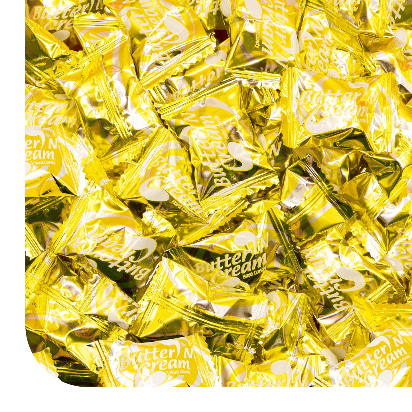 Butter ‘N’ Cream Hard Candy - 3 Pound Bulk Pack - Gold Wrapped Hard Candy Individually Wrapped - Buttercream Candy for Buffets and Nostalgic Treat Jars
