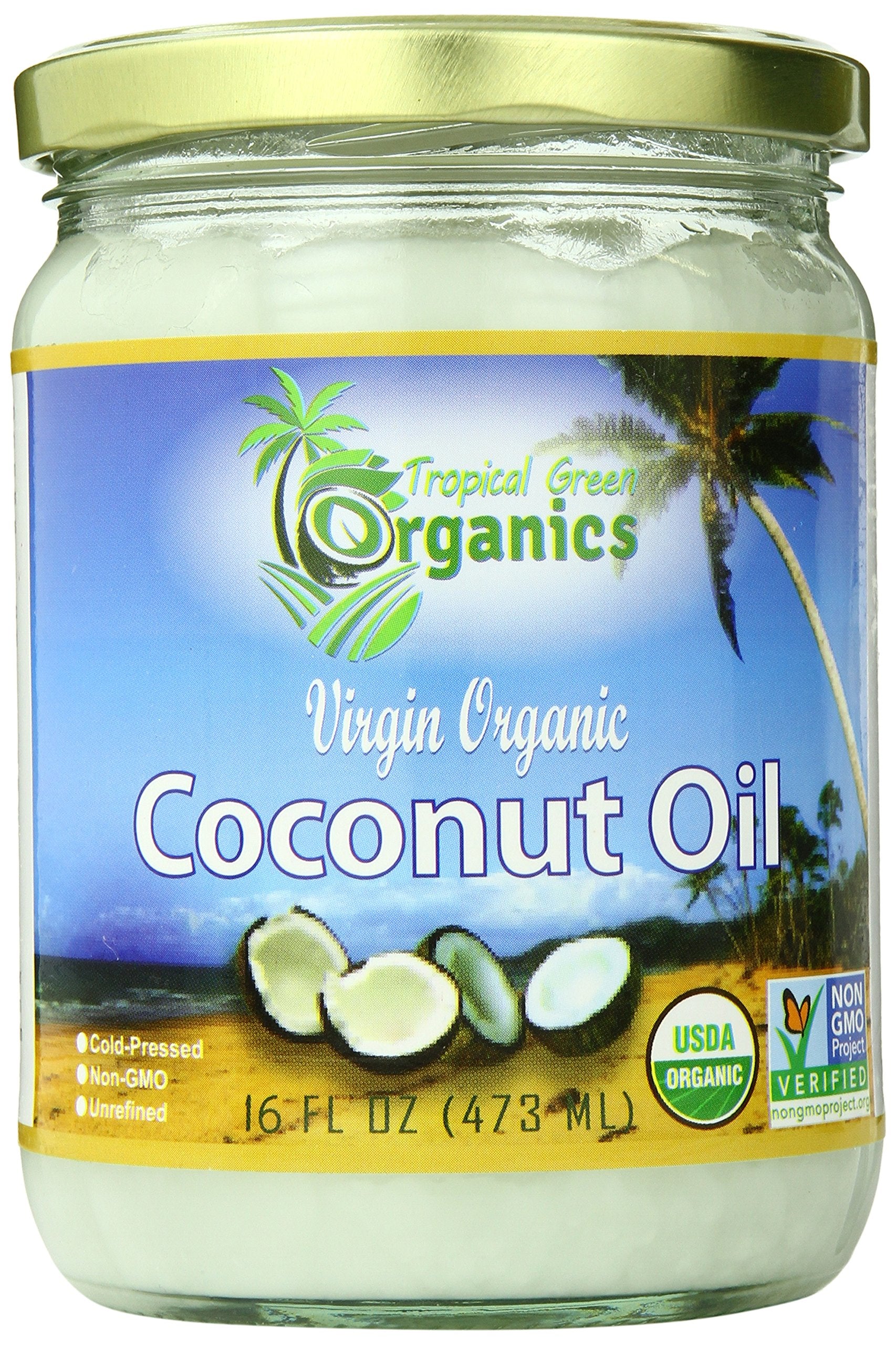 Tropical Green Organics Virgin Coconut Oil 16 oz