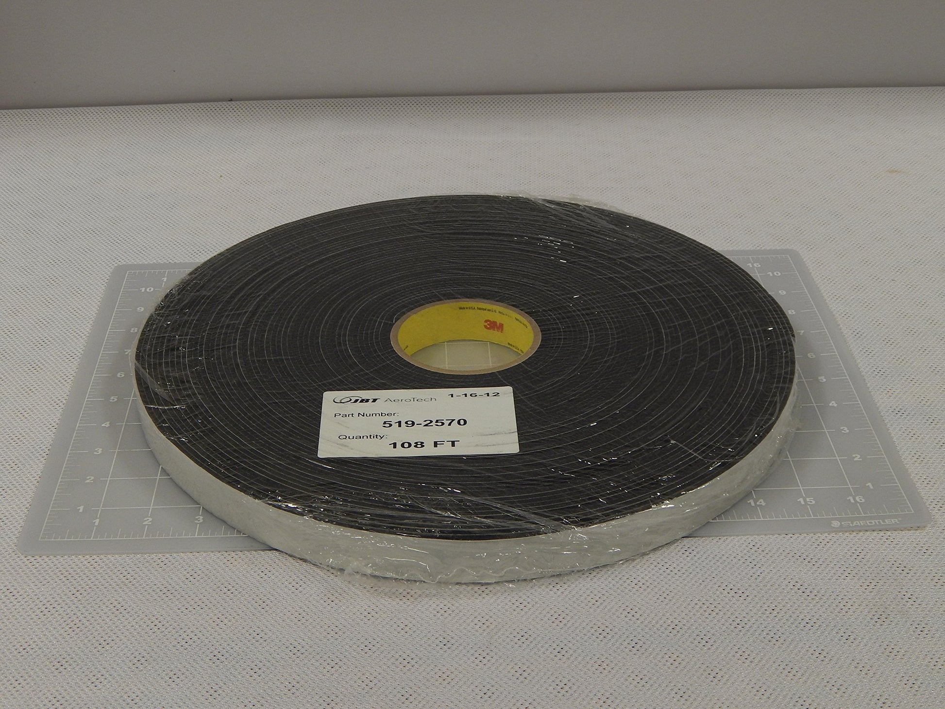 3M Vinyl Foam Tape 4508 Black 1in x 36yd