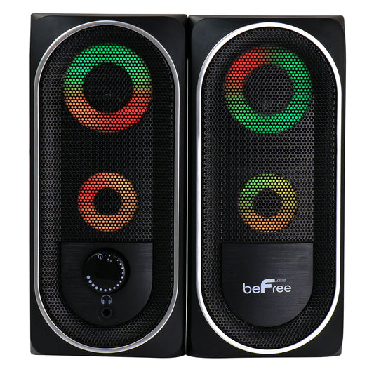 beFree Sound 2.0 Computer Gaming Speakers Black