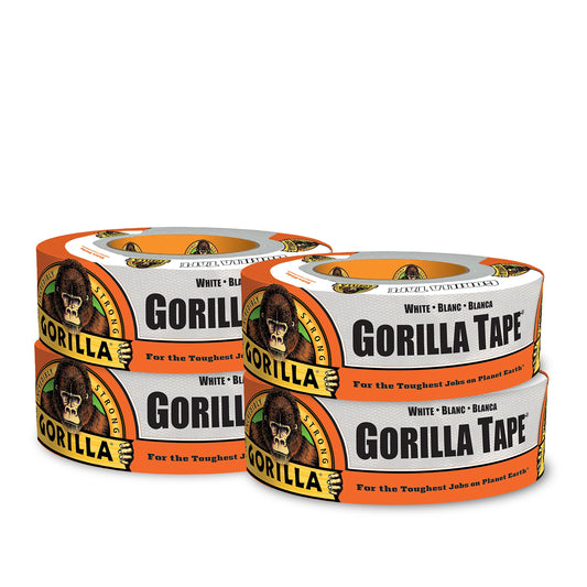Gorilla White Duct Tape 1.88" x 30 yd Pack of 4