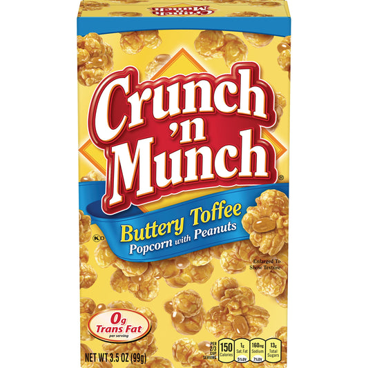 Crunch 'N Munch Buttery Toffee Popcorn 3.5 oz, 12 Pack