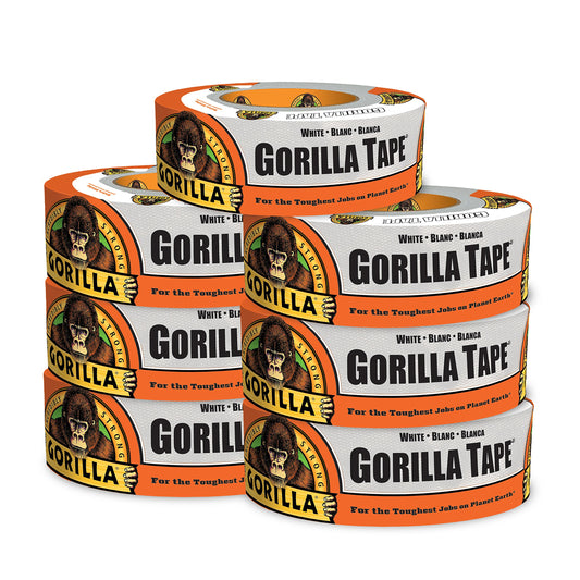 Gorilla White Duct Tape 1.88" x 30 yd Pack of 7