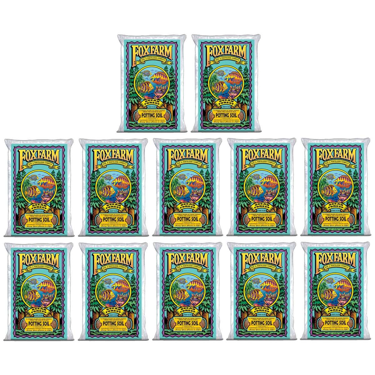 FoxFarm Ocean Forest Potting Soil 1.5cu ft Pack of 12