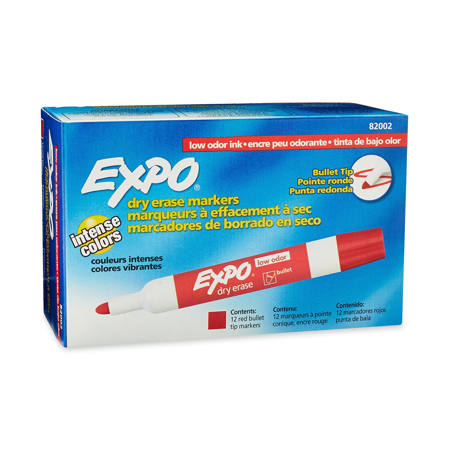Expo Low Odor Chisel Dry Erase Markers 12-Pack