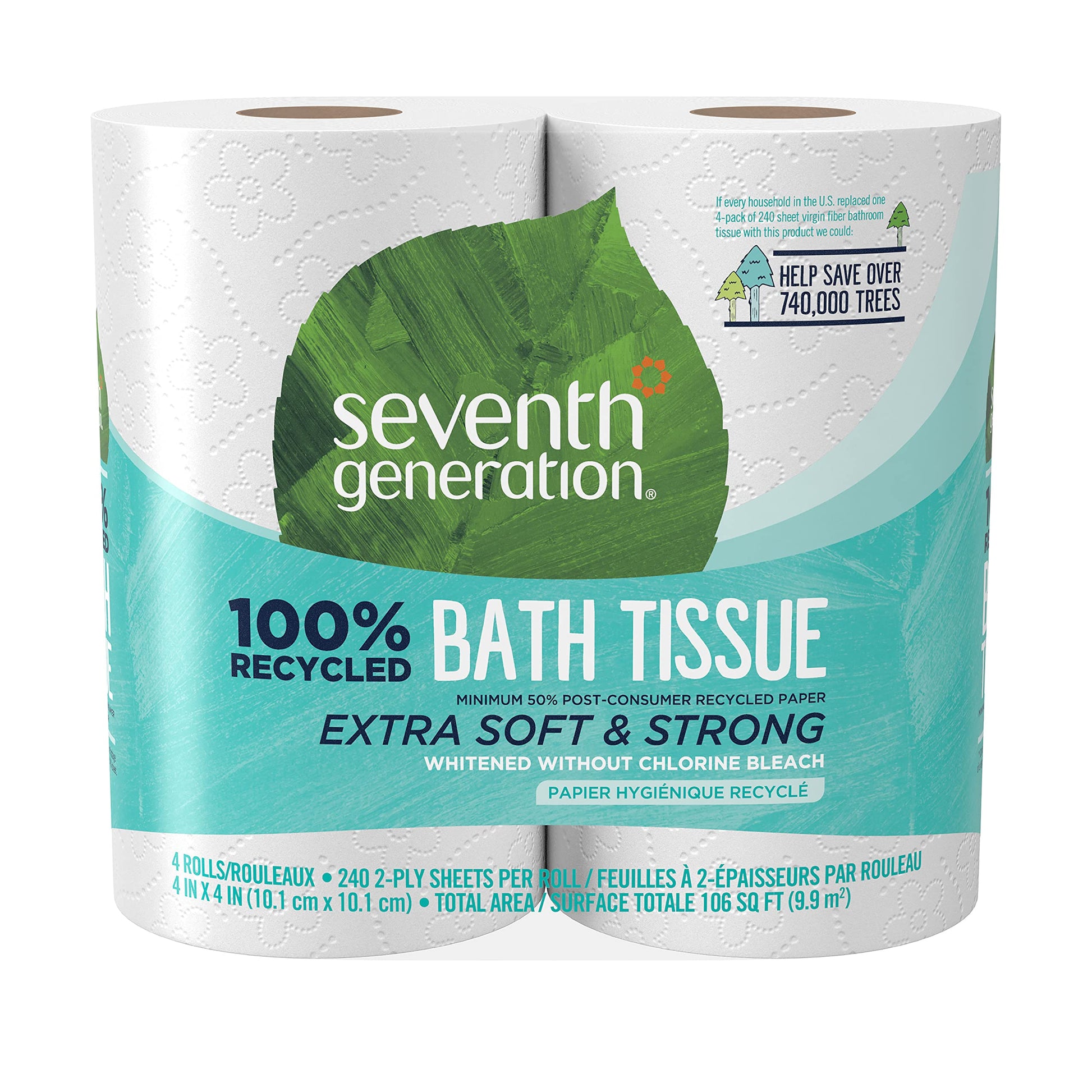 Seventh Generation Chlorine Free Bath Tissue 4 Pack