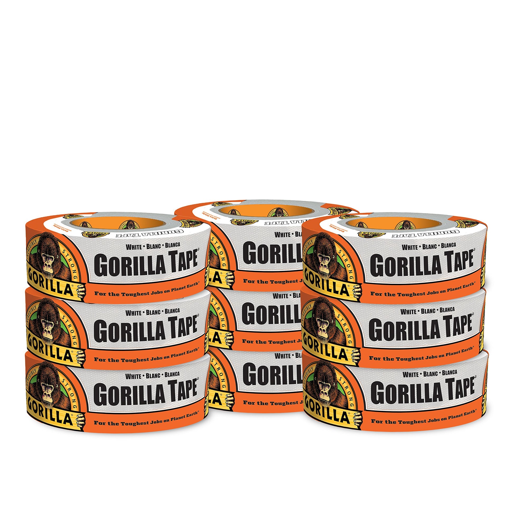 Gorilla White Duct Tape 1.88" x 30 yd Pack of 8