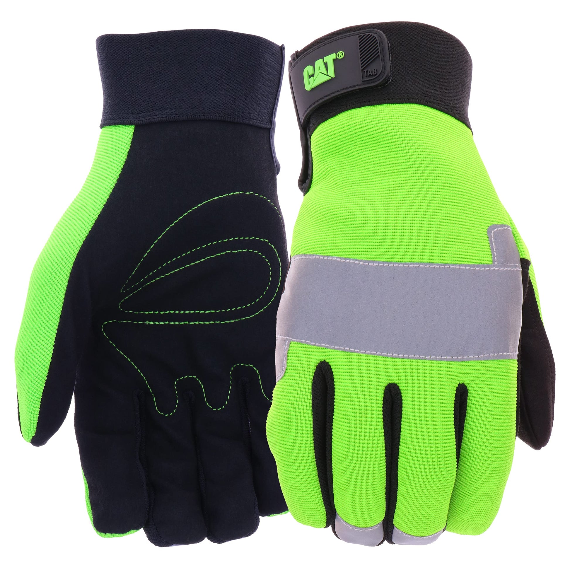 CAT Men's Leather Work Gloves Grey Large