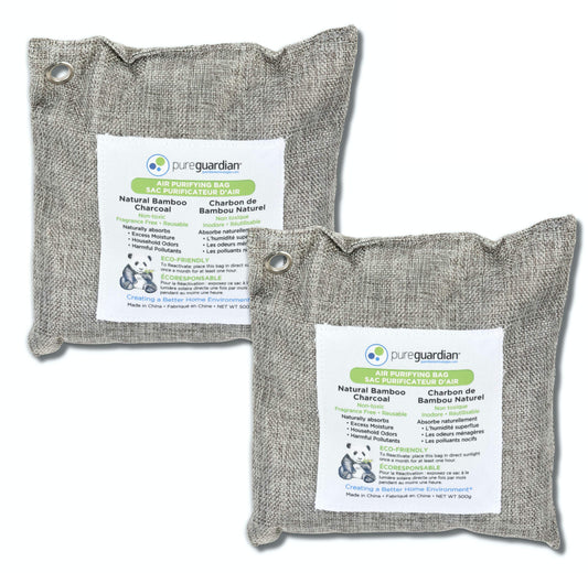 PureGuardian CB500 Bamboo Charcoal Air Purifying Bags 500g 2-Pack