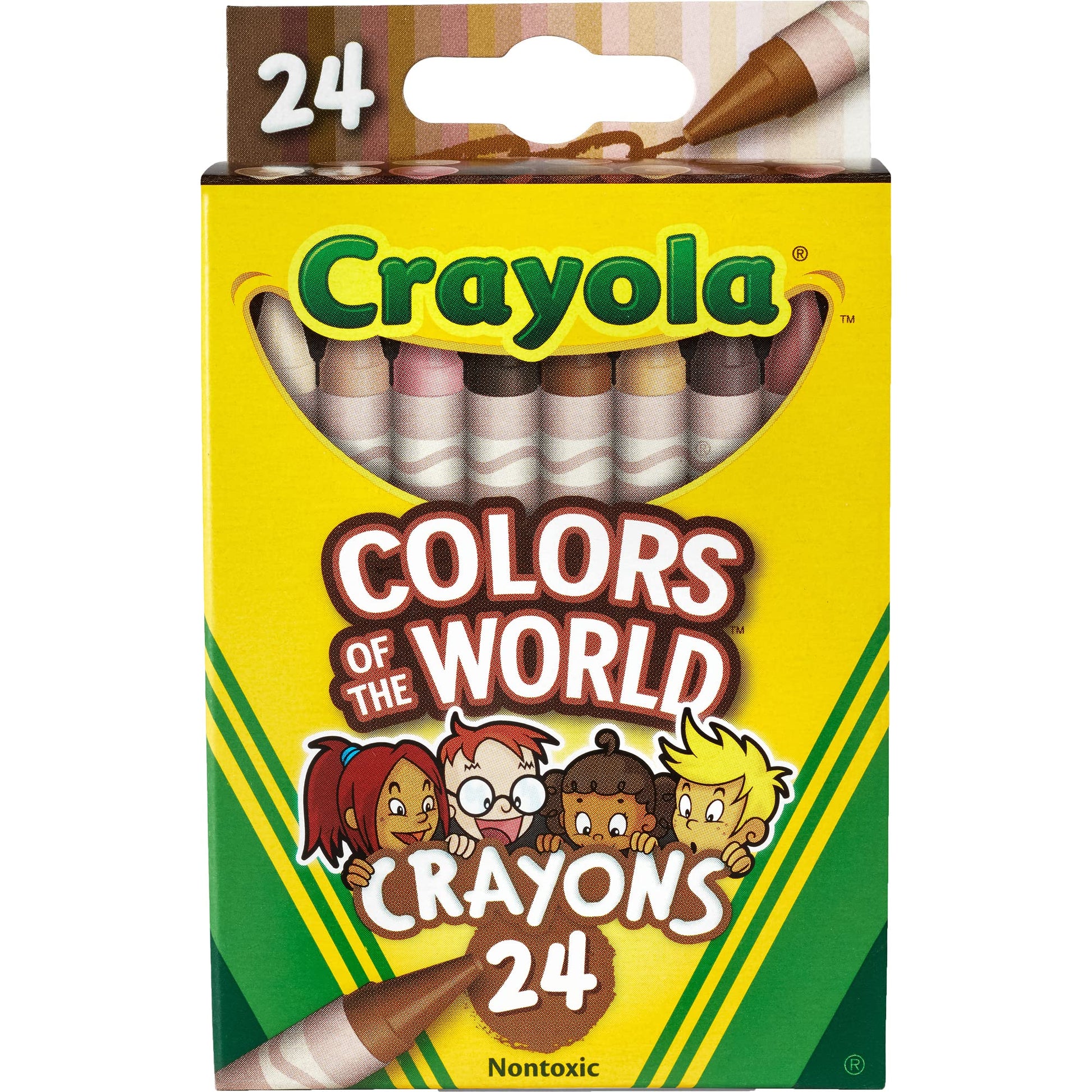 Crayola Crayons 24 Count, Colors of The World, Skin Tone Crayons, 24 Crayon Colors