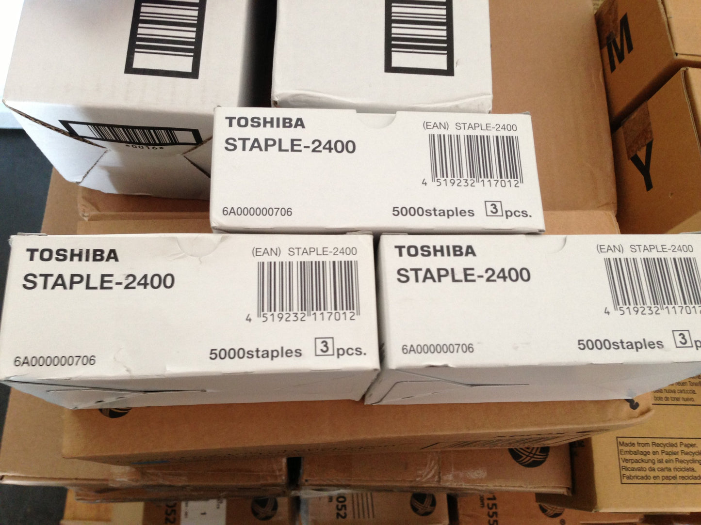 TOSHIBA Staples 2400 (6 A000000706) VE 3 x Box of 5000 Staples for E-Studio 281, 2040, 2050, 2550, 3040, 351, 355, 451, 3540, 4540, 455, 5540, 6540, 6550 - Non Returnable