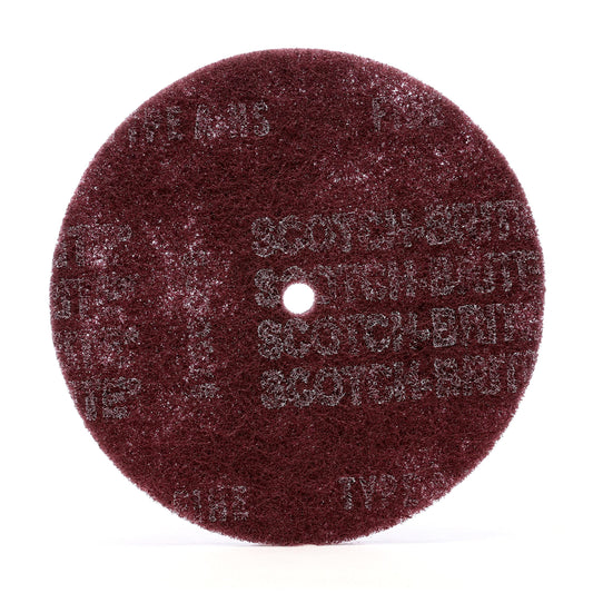3M Scotch-Brite HS-DC Aluminum Oxide Deburring Disc - Fine Grade - Arbor Attachment - 8 in Dia 1/2 in Center Hole - 3000 Max RPM - 27652 [Price is per DISC]