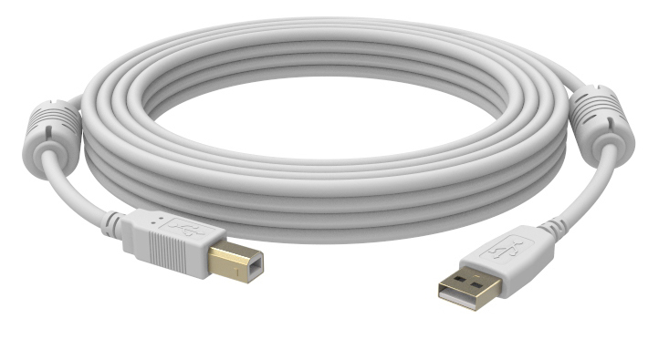 Vision TC2 15MUSB 15m USB A USB B Male Male White USB cable