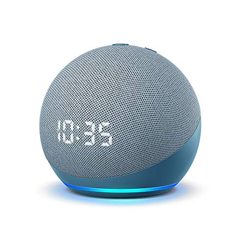 echo dot 4th gen with clock twilight blue